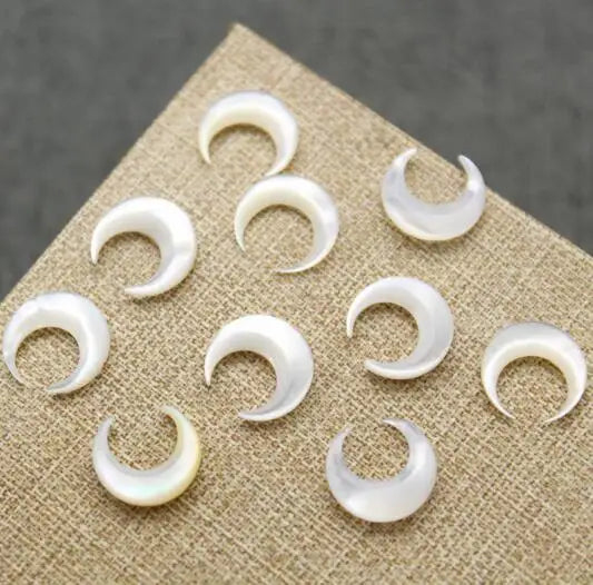 Moon Shape Mother Pearl Shell Beads Mix Color DIY Earrings Jewelry Making