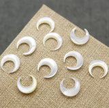 Moon Shape Mother Pearl Shell Beads Mix Color DIY Earrings Jewelry Making