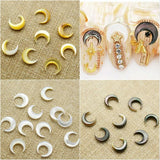 Moon Shape Mother Pearl Shell Beads Mix Color DIY Earrings Jewelry Making