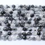 8-10mm Rutilated Quartz Stone Beads for Jewelry Making