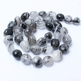 8-10mm Rutilated Quartz Stone Beads for Jewelry Making