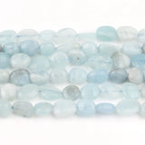 8-10mm Aquamarines Stone Beads for Jewelry Making 15''