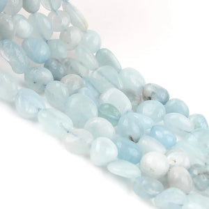 8-10mm Aquamarines Stone Beads for Jewelry Making 15''