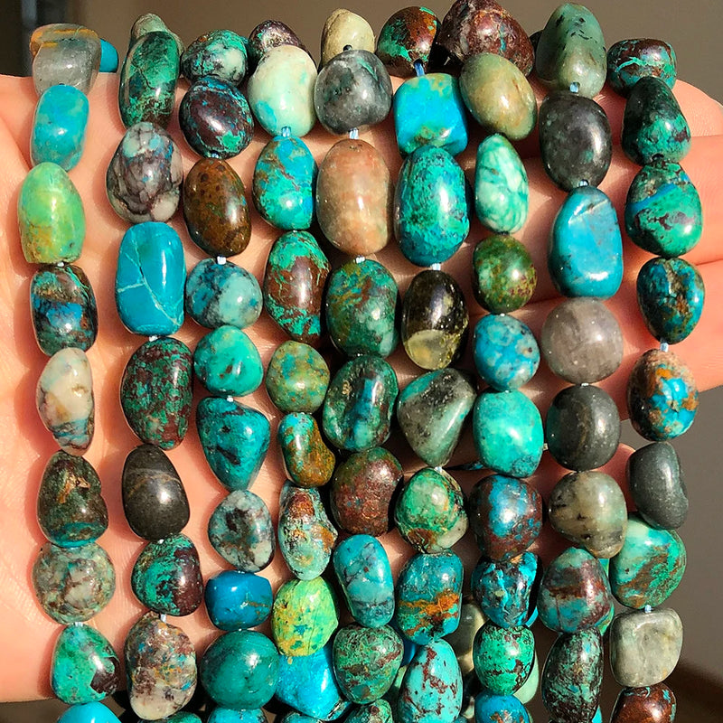 8-10mm Chrysocolla Phoenix Stone Beads for Jewelry Making