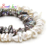 8-10mm Natural Freshwater Pearl Beads Freeform Shape Loose Spacer Beads 15'