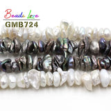 8-10mm Natural Freshwater Pearl Beads Freeform Shape Loose Spacer Beads 15'
