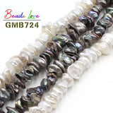 8-10mm Natural Freshwater Pearl Beads Freeform Shape Loose Spacer Beads 15'
