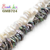 8-10mm Natural Freshwater Pearl Beads Freeform Shape Loose Spacer Beads 15'