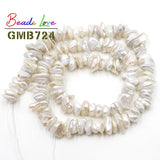 8-10mm Natural Freshwater Pearl Beads Freeform Shape Loose Spacer Beads 15'