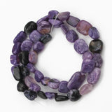 Natural Charoite Stone Beads Rondelle 8-10mm 15 Inch