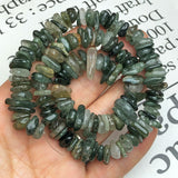 Green Rutilated Quartzs Crystal Dondelle Beads for Jewelry Making DIY