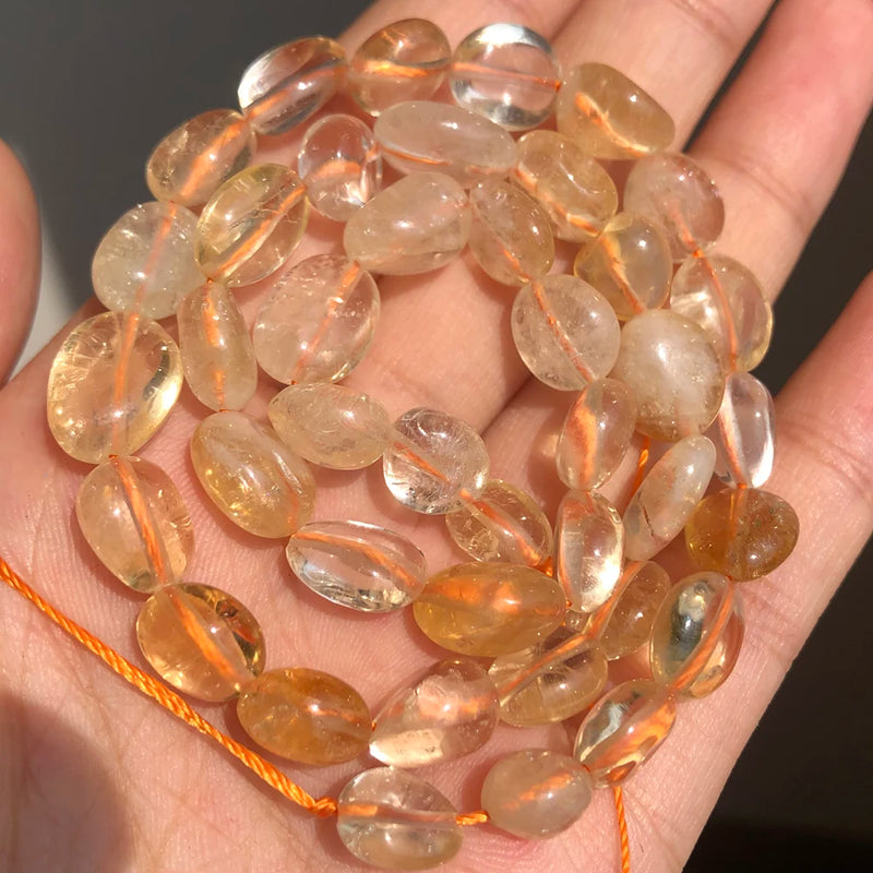 Natural Citrines Stone Beads Rondelle Loose Beads 15 Inch