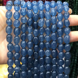 Natural Dark Chalcedony Jades Smooth Loose Spacer Beads