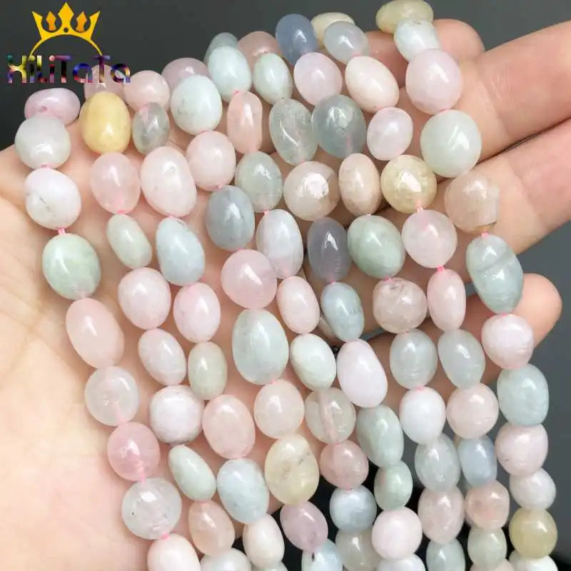 8-10mm Morganite Stone Beads Loose Beads For Jewelry Making DIY 15''