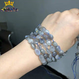 8-10mm Natural Grey Labradorite Beads Spacer Loose Stones for DIY Jewelry Making