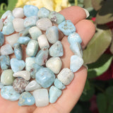 Natural Irregular Larimar Stone Beads for Jewelry Making DIY 15" Strand