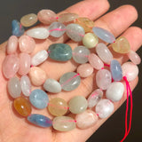 Natural Morganites Stone Beads Rondelle Loose Beads 15 Inch