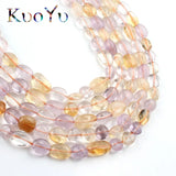 8-10mm Yellow Citrines Quartz Purple Crystal Beads Round Loose Bead