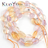 8-10mm Yellow Citrines Quartz Purple Crystal Beads Round Loose Bead