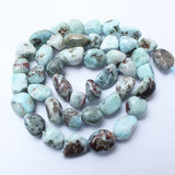 Natural Larimar Rondelle Loose Beads 15 Inch