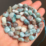 Natural Larimar Rondelle Loose Beads 15 Inch