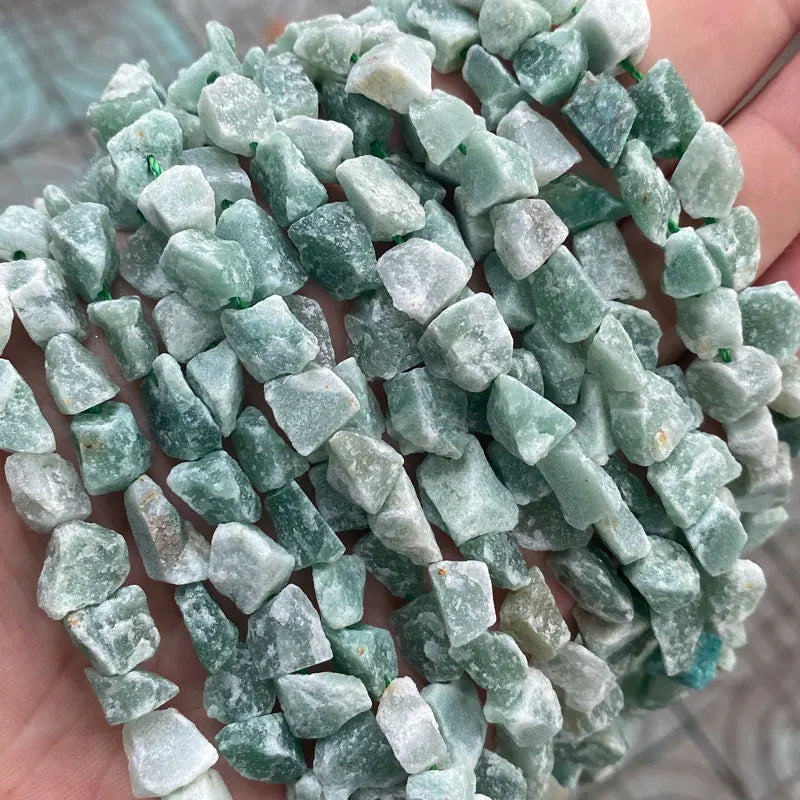 8-10mm Natural Rough Stone Jade Crystal Quartz Beads For Jewelry Making