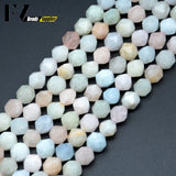 8/10mm Faceted Morganite Natural Stone Beads