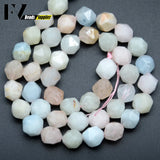 8/10mm Faceted Morganite Natural Stone Beads