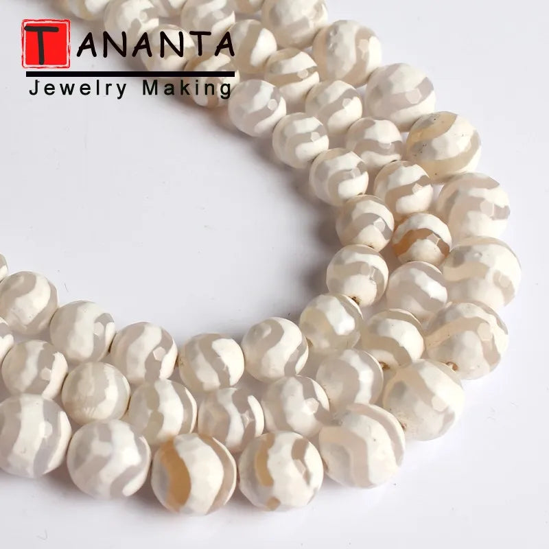 8/10mm Water Wave Stripe Agates Loose Beads DIY Jewelry Making