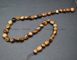 8~10mm Tiger Eye Smooth Stone Oval Nugget Loose Beads 1 Strand