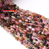 Irregular Colorful Tourmaline Beads 15'' Strand