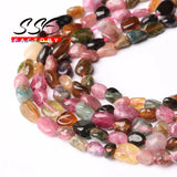 Irregular Colorful Tourmaline Beads 15'' Strand