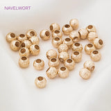 8/10mm Round Patterned Spacer Beads Large Hole Loose Bead