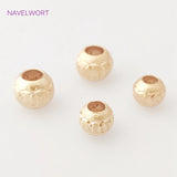 8/10mm Round Patterned Spacer Beads Large Hole Loose Bead