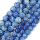 8/10mm Glass Striped Agate Round Spacer Beads for DIY Jewelry Making