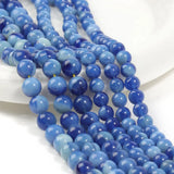 8/10mm Glass Striped Agate Round Spacer Beads for DIY Jewelry Making