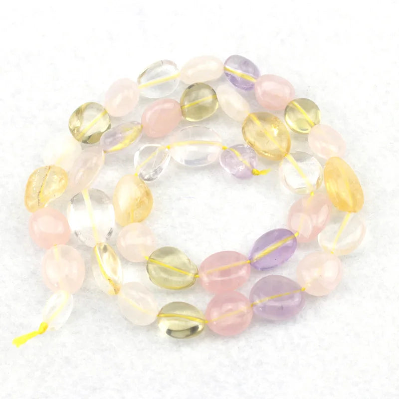 8-10mm Freeform Natural Crystal Stone Beads DIY Loose Beads 15 Inches