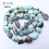 Irregular Larimar Beads 15-inch Natural Stone DIY Bracelet Jewelry Making