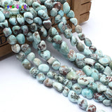Irregular Larimar Beads 15-inch Natural Stone DIY Bracelet Jewelry Making