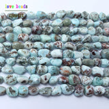 Irregular Larimar Beads 15-inch Natural Stone DIY Bracelet Jewelry Making