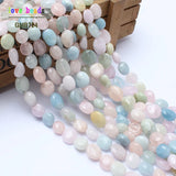 Irregular 8-10mm Morganite Stone Beads for Jewelry Making