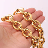8/11/13/15mm Stainless Steel Big O Link Chain Necklace