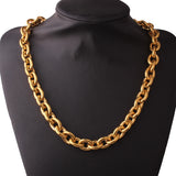 8/11/13/15mm Stainless Steel Big O Link Chain Necklace