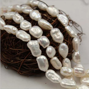 8*11MM 34Pcs Baroque AA Natural Freshwater Pearl Strand Bead Earring Charms