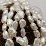 8*11MM 34Pcs Baroque AA Natural Freshwater Pearl Strand Bead Earring Charms