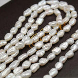 8*11MM 34Pcs Baroque AA Natural Freshwater Pearl Strand Bead Earring Charms