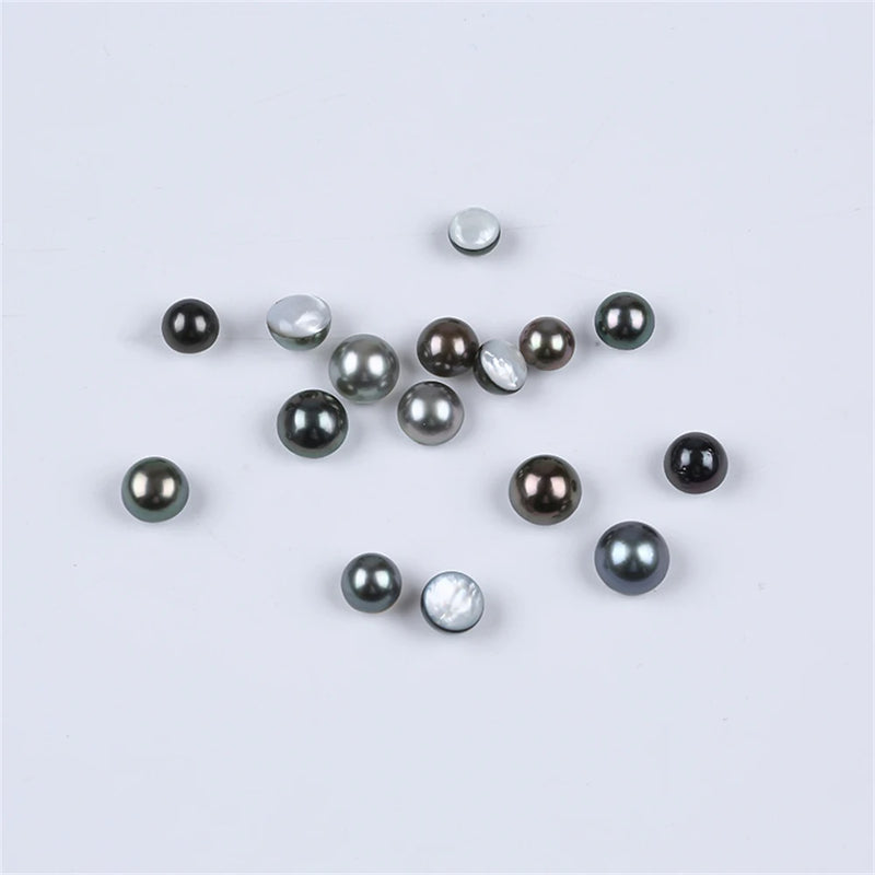 8-11mm Peacock Green Tahiti Pearl Mabe Shell for Earring or Jewelry