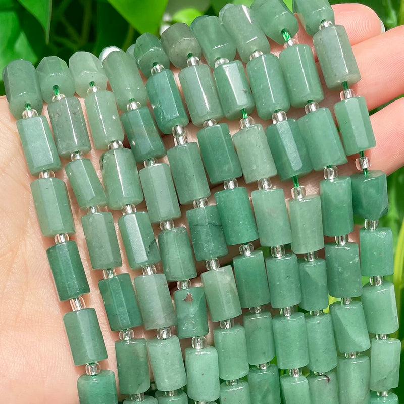 8*11mm Green Aventurine Jades Faceted Beads