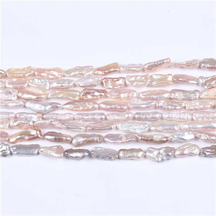 8-11mm Freshwater Biwa Irregular Shape Pearls for Jewelry Making