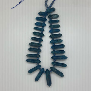 Natural Apatite Semi-Precious Stone Beads 8-12X20-45mm
